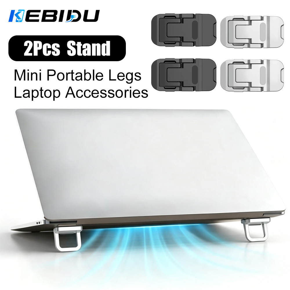 Laptop Stand Riser - KEBIDU 2Pcs Mini Foldable Laptop Stand