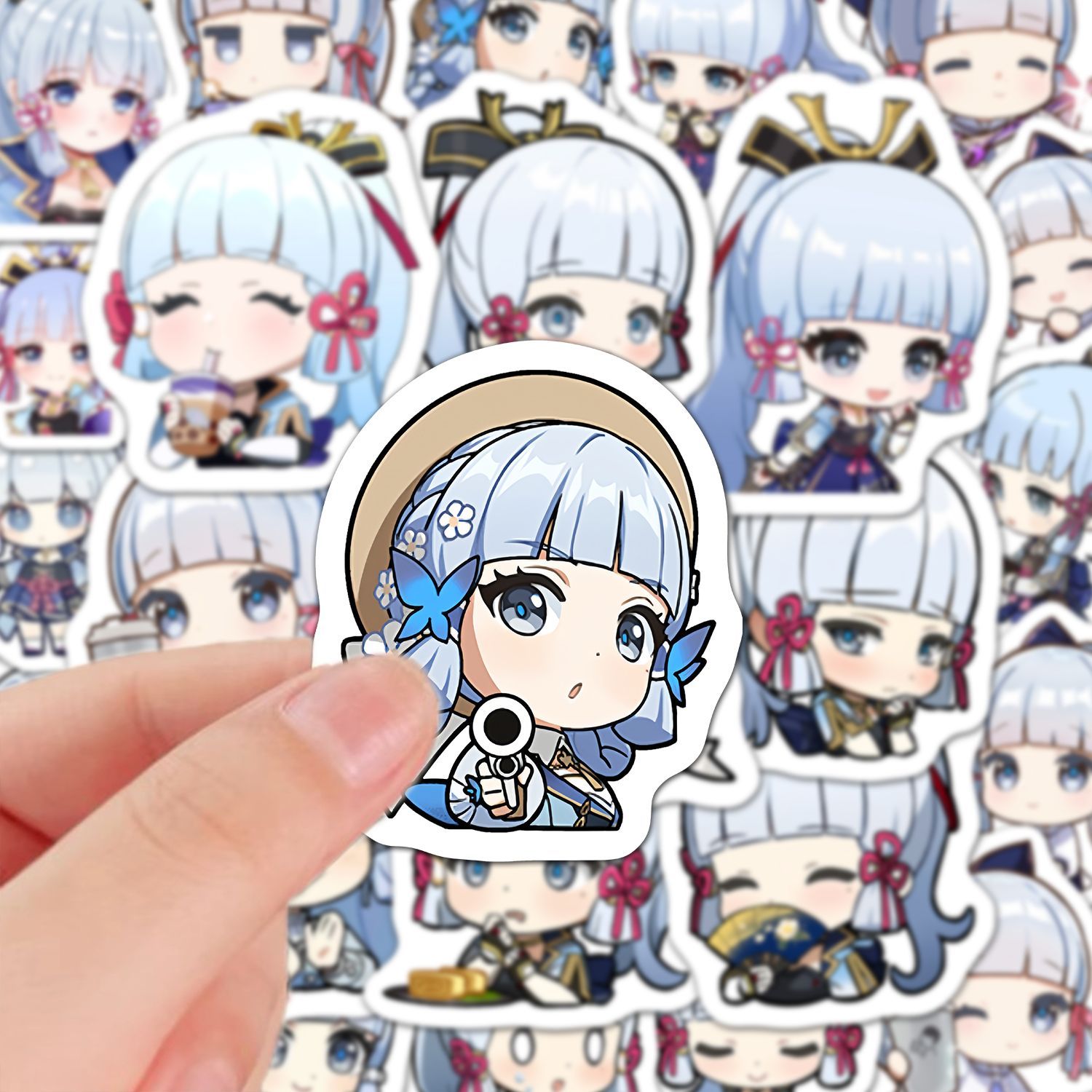 Accessories Laptop - Kamisato Ayaka 60Pcs Genshin Impact Anime