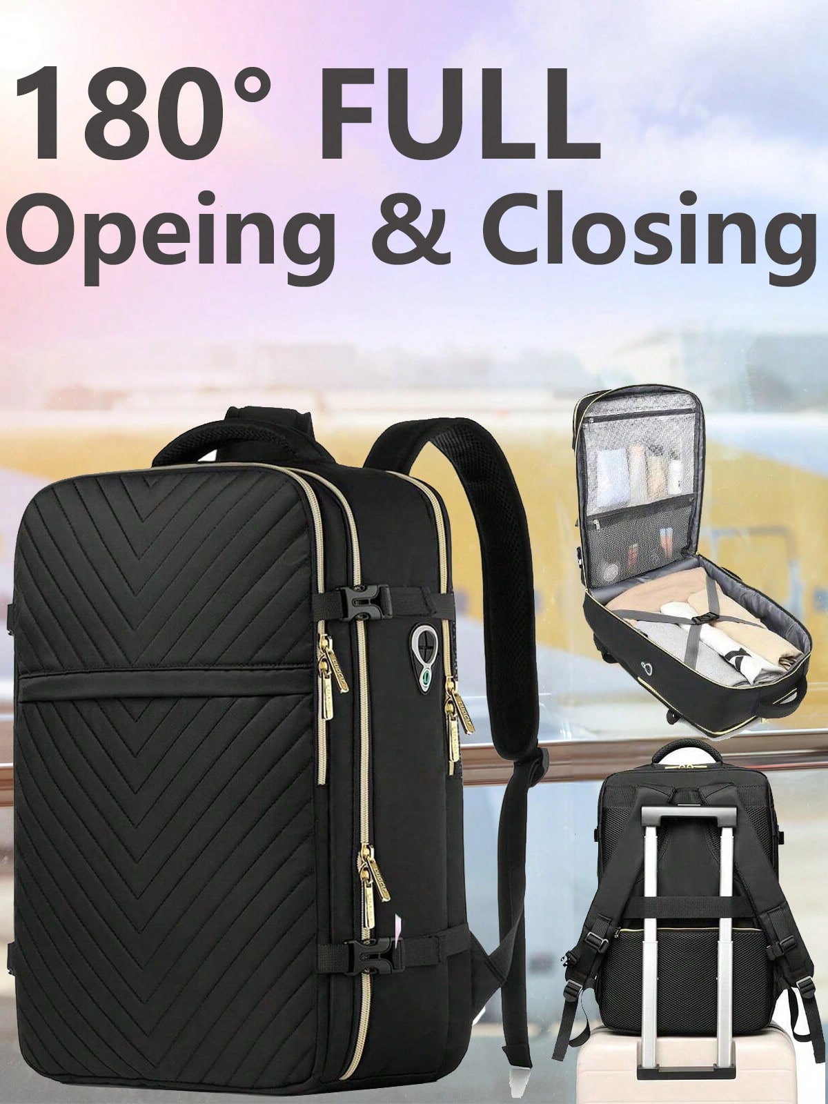 Laptop Backpack Anti Theft - Large Carry On Travel Backpack -