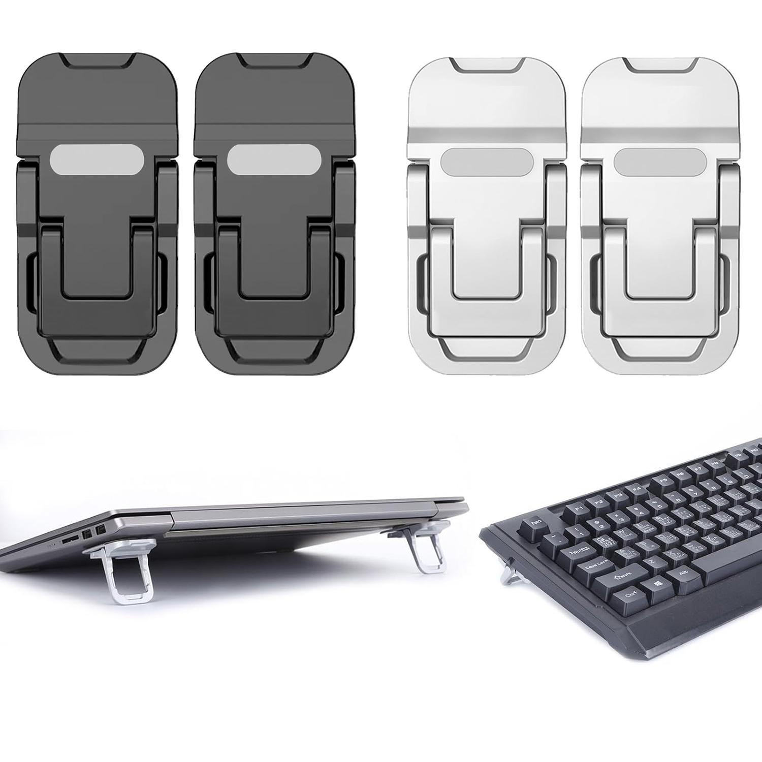 Laptop Stand Riser - 2PCS Portable Foldable Laptop Stand Adjustable