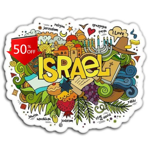 Laptop Unique Accessories - Israel Colorful Retro Car Laptop Window