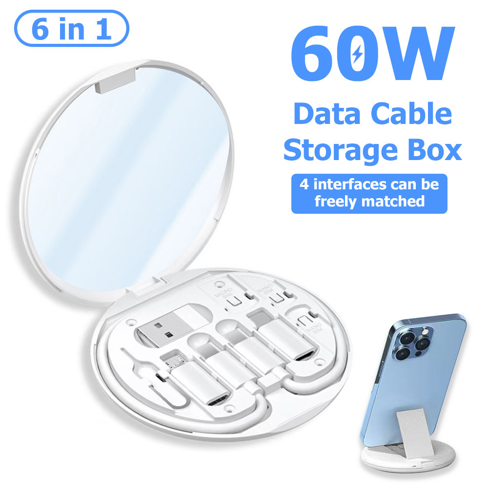 Laptop Accessories Essential - 6-in-1 60W Multi-Functional Charging Cable Set