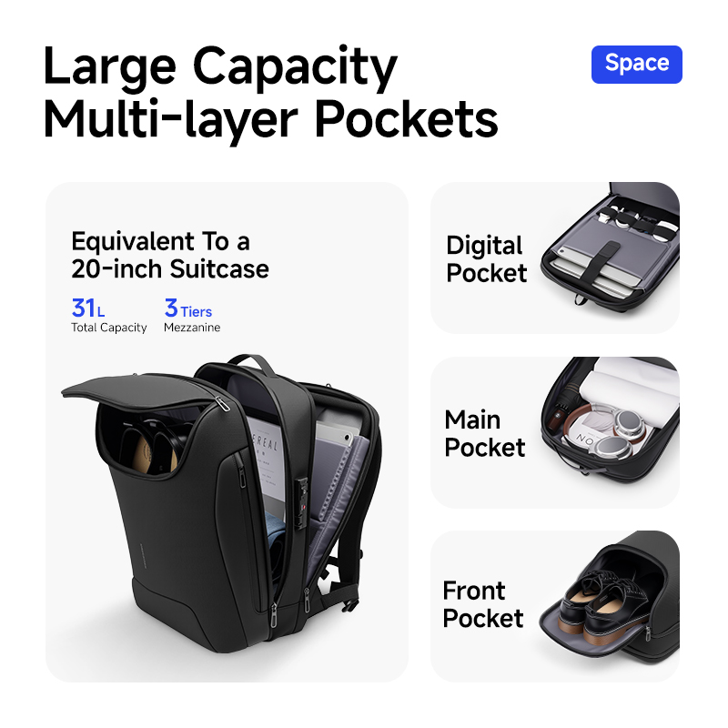 MARK RYDEN 31L Smart Men's Bac - Laptop Backpack Anti Theft recension och pris