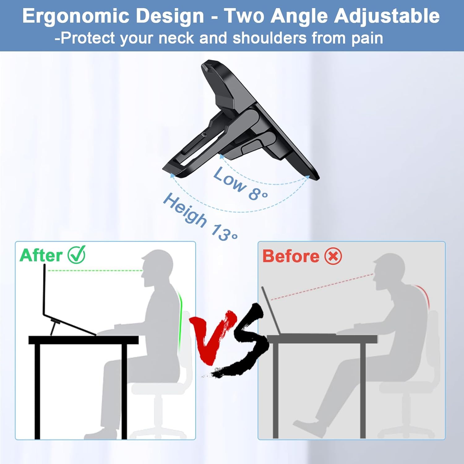 2PCS Portable Foldable Laptop  - Laptop Stand Riser recension och pris