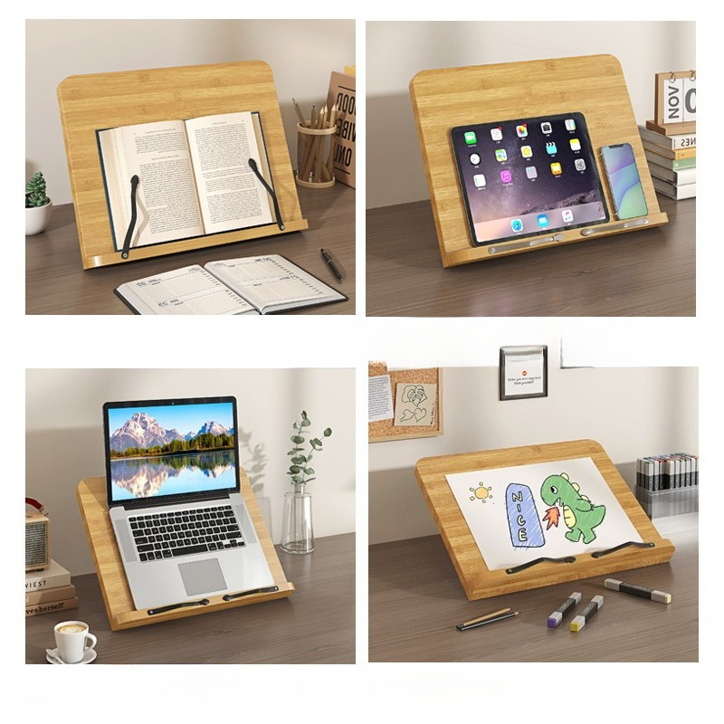 Wooden Reading Book Stand, Mul - Laptop Ergonomic Accessories recension och pris
