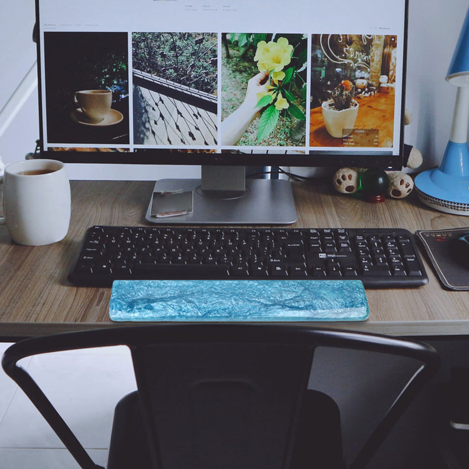 Blue Epoxy Resin Keyboard Wris - Laptop Accessories For Wrist Support recension och pris