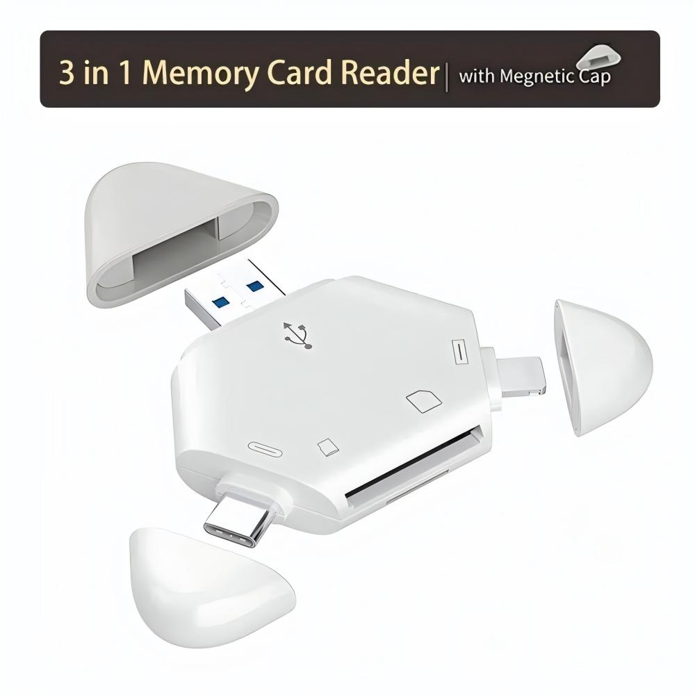 3 In 1 Memory Card Reader With - Laptop Ergonomic Accessories recension och pris