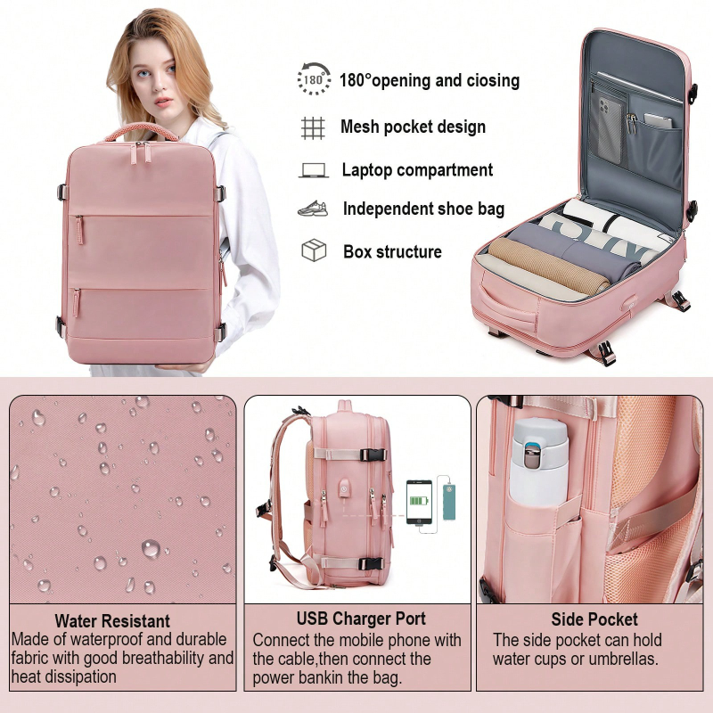 Travel Backpack Carry On Anti  - Laptop Backpack Anti Theft recension och pris