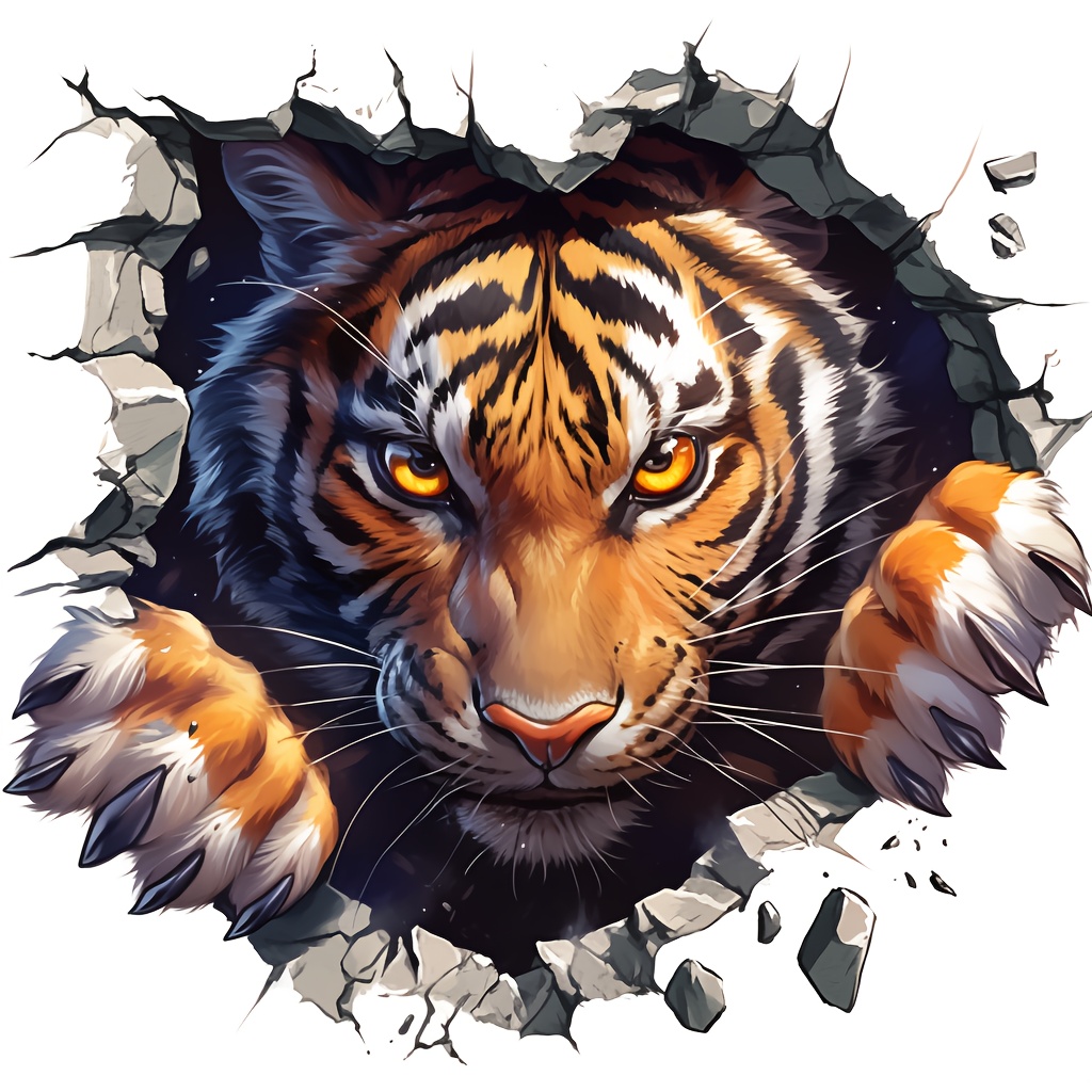 1pc Tiger Vinyl Stickers Decal - Laptop Unique Accessories recension och pris