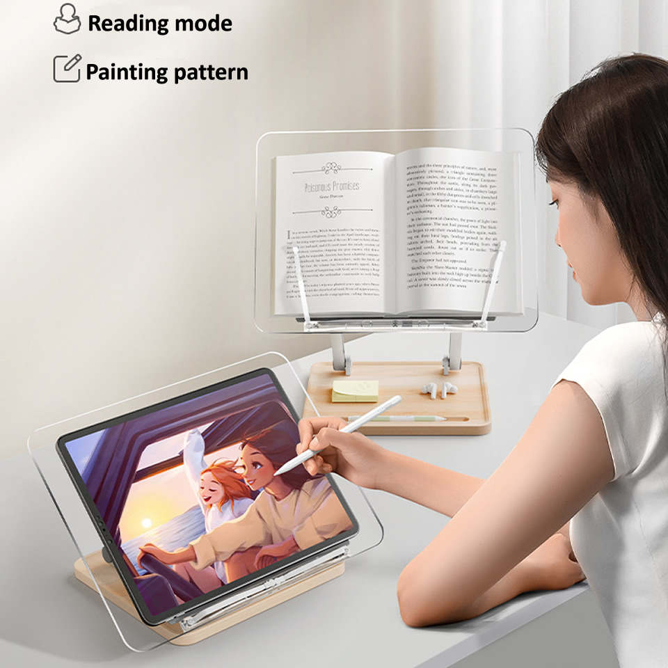 Wooden Reading Stand with Ligh - Laptop Ergonomic Accessories recension och pris