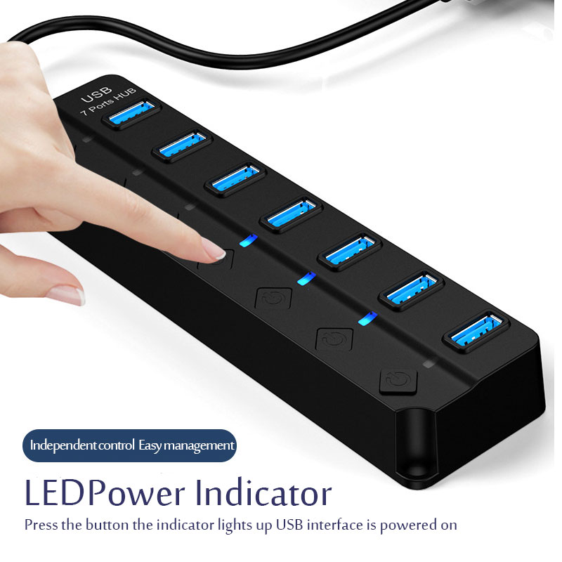 USB 3.0 Power Adapter 4/7 Port - Laptop Accessories Hub recension och pris
