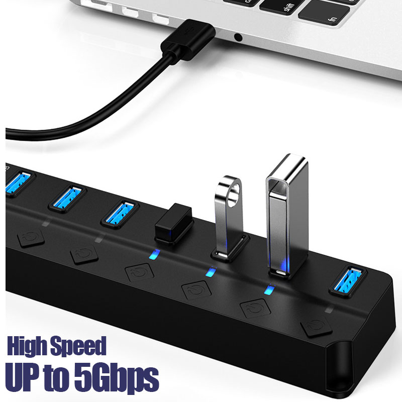 USB 3.0 Power Adapter 4/7 Port - Laptop Accessories Hub recension och pris
