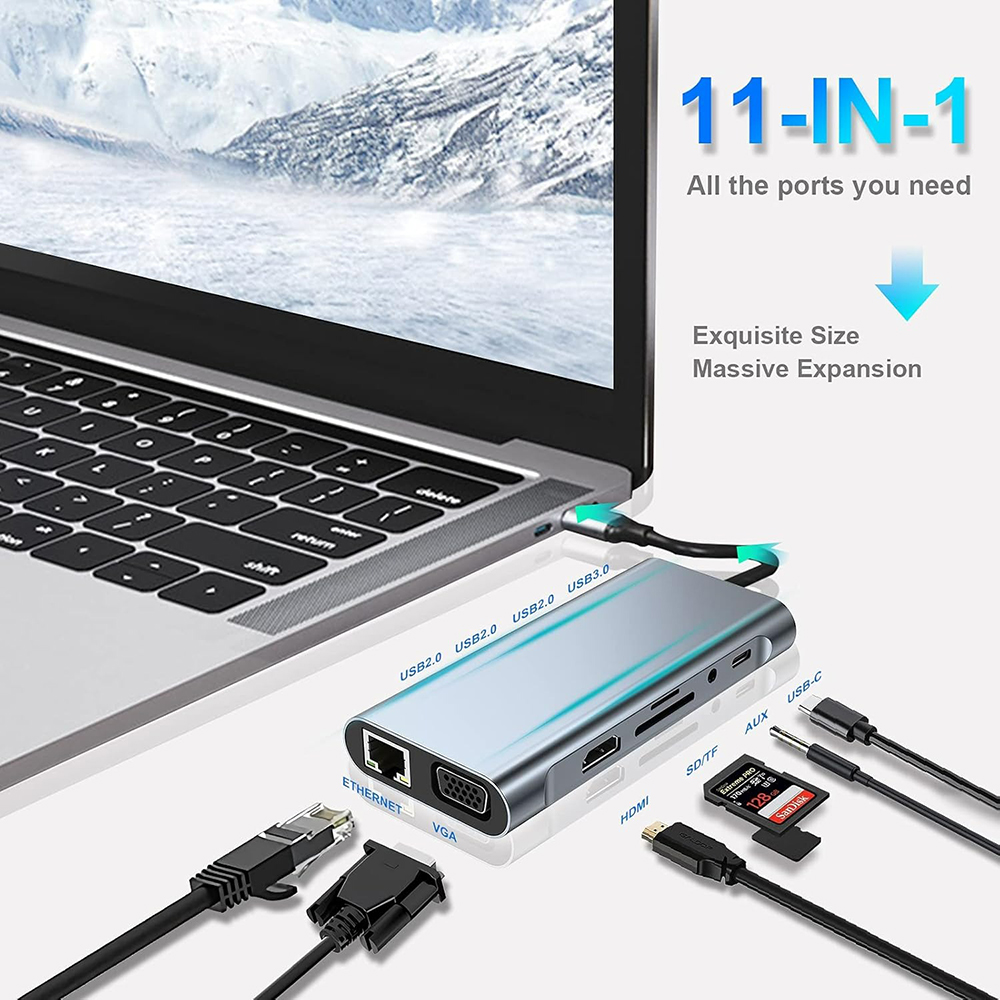 11-in-1 USB C Hub Thunderbolt  - Laptop Accessories Hub recension och pris