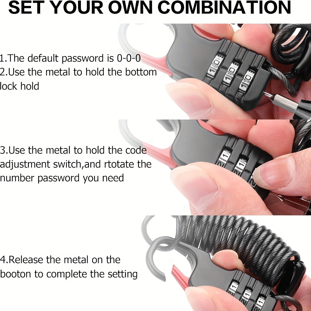 3 Digit Combination Padlock wi - Laptop Backpack Anti Theft recension och pris