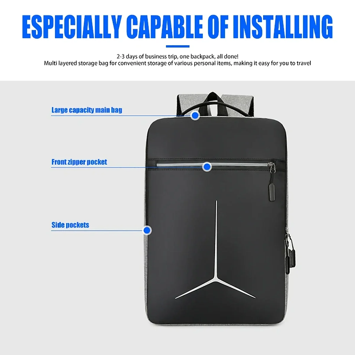 Fashion Anti Theft USB Waterpr - Laptop Backpack Anti Theft recension och pris